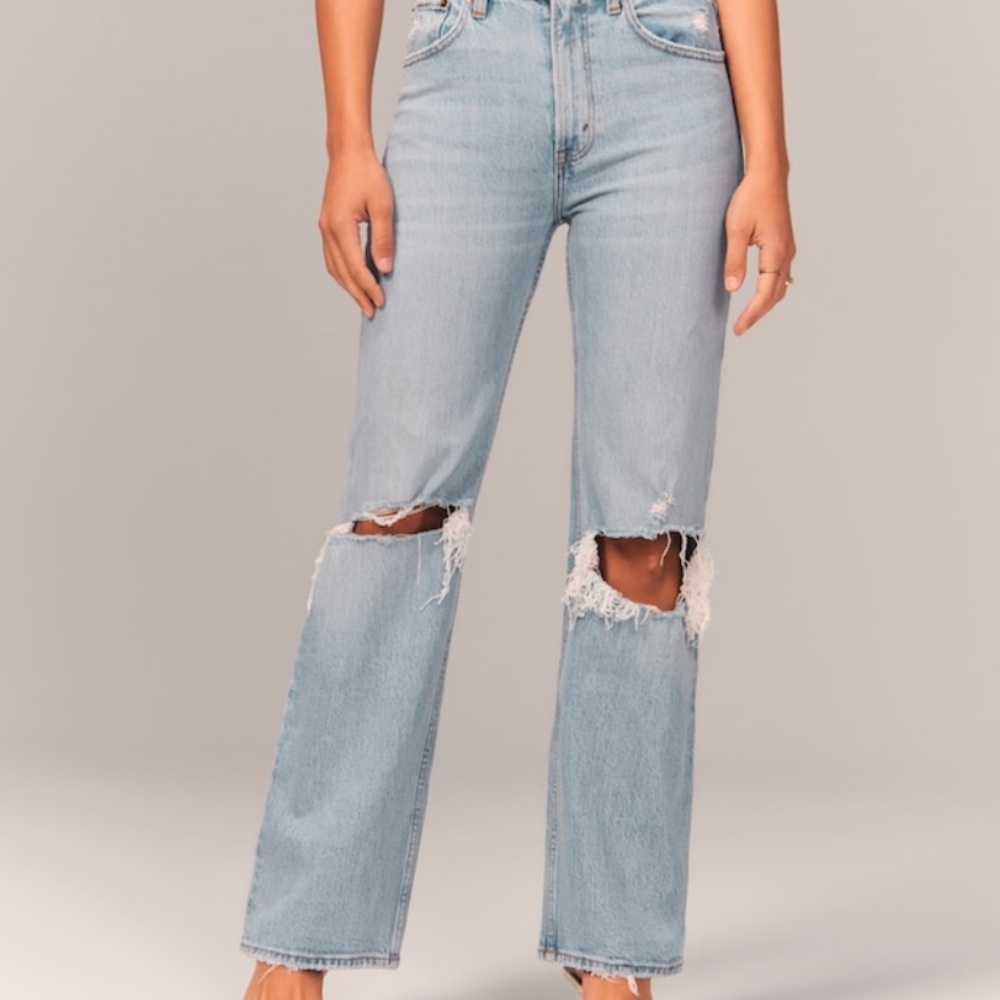 Abercrombie high rise 90’s relaxed jean